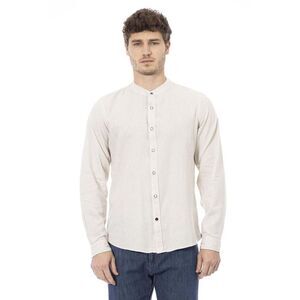 Baldinini Trend White Rayon Long Sleeve Men's T-Shirt
